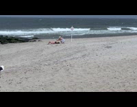 Collab IITW - Woman pregnant bikini lie down beach photoshoot