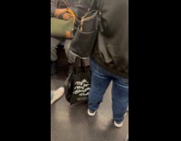 Cockroach crawls on woman inside the train