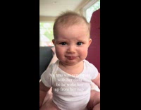 Upset baby woken from her nap