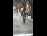 Collab WINY - Man rides bike with butt crack showing 