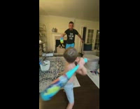Kid hits pinata blue bat dad fail 