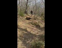 Guy on bike goes off a small wooden ramp and falls forward on face