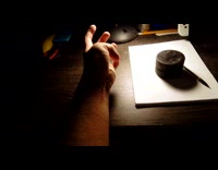 Man moves his double jointed finger thumb