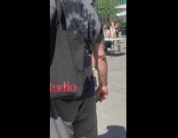 Group of artists paint as an audience 