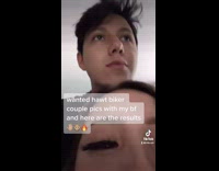 Couple takes biker photoshoot on rooftop 