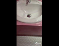 Three guys in pink bathroom recreate video 