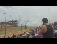 White car donuts smoke meet show race