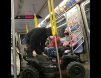 Collab Subway Creatures - Guy cleans buggy in middle of subway 