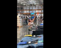 Elderly Lady Exorcises Halloween Display in Walmart