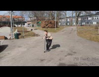 Collab DailyDoseOfInternet - Guy jump and land cool scooter trick