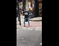 Girls wow you can really dance across street from guy