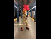Collab Subway Creatures - Pennywise dance while waiting for the subway