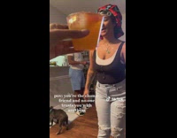 Girl spills drink once handed to her 
