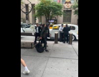 Collab WINY - Homeless man photobombs bride and dad wedding arrival