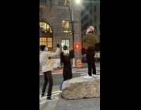 Man hold dog intersection cap hair rock Part 1