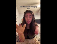 Girl jokes about shark eating her arm 