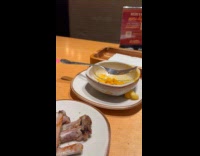 Fork moves up and down on bowl