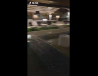 Side of fountain pool 4 inches guy pretends to drown