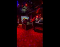 Man long beard dances stage side video