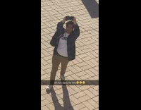 Guy plays Careless Whisper on speakers