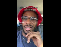 Man in car tells something he realizes 