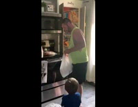 Collab BitchMP - Little boy cusses in front of parents in kitchen