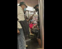 Barbershop quartet performs on ride 