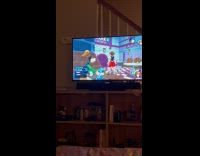 [third party] Man playing kingdom hearts using goofy hitting donald 