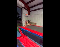 Woman several backflips hits head on wall