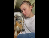 Dog growls at woman while shes recording