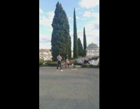 Man brown top headstand on the brown bench