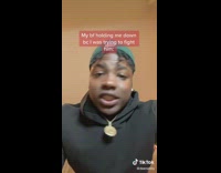 Girl pinned to floor swears she wont hit her boyfriend