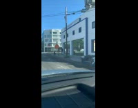 Woman black dress photo shoot mirror glass store