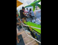 Collab BitchMP - Lady going on boat screaming blindfolded