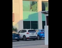 Collab IITW - Woman dance then pretend to punch boyfriend window