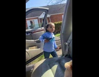 Little kid cusses at guy in car then says he loves 