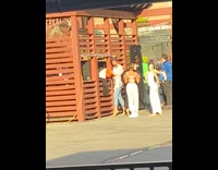 Group girls pose outside brown horizontal grills part 2