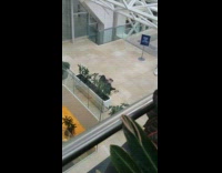 Woman black dress tiktok dance mall face mask