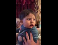 Collab BitchMP - Little baby boy in blue big mouth filter tiktok 