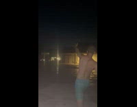 Teen pretends to shoot bow and arrow lightning strikes