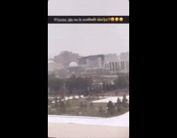 Man slipped alone on the snowy park