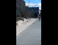 Two girls dance guy sit record