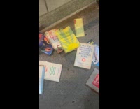 Collab WINY - Books about weight loss left on street