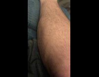 Man films his leg cramp 