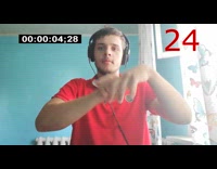 Man crunches finger in a minute for a world record