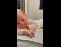 Infant Baby Coos which Sounds Like Hi