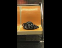black bag on seat