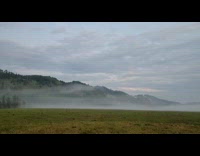 Hail fog time lapse on the field