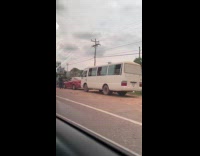 Long vehicle line to the gasoline station