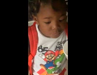 Little kid spells out letters leave me alone 